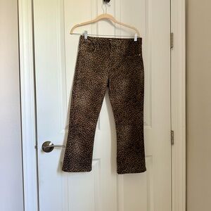 Frame Denim Leopard Le Mini Crop